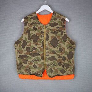 Eddie Bauer 1980s Vintage Reversible Duck Vest Mens Medium
